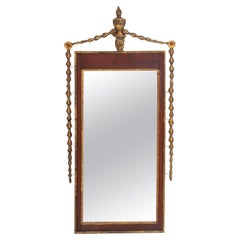 Miroir italien de style néoclassique en acajou et doré