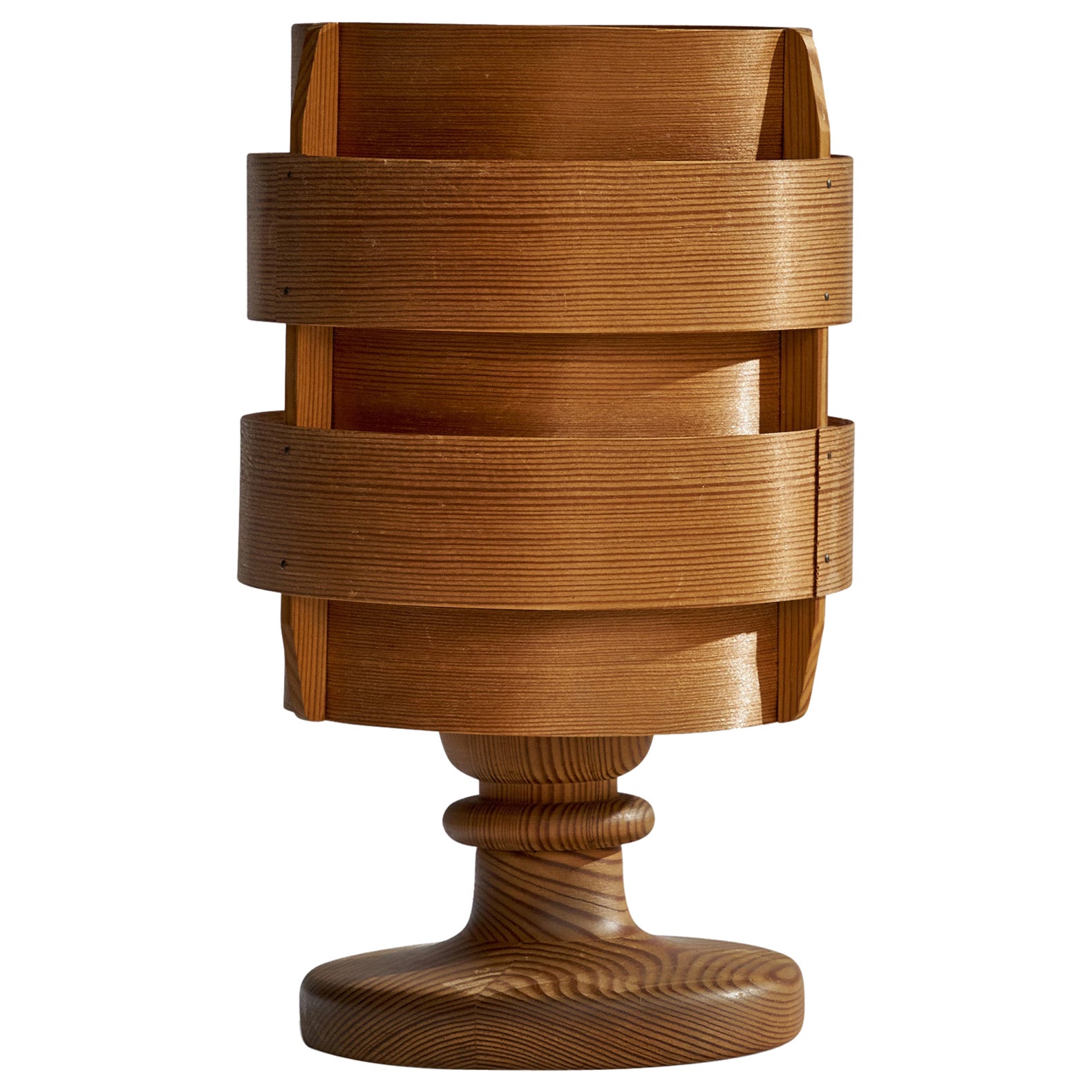 Hans-Agne Jakobsson, Table Lamp, Pine, Sweden, 1970s For Sale