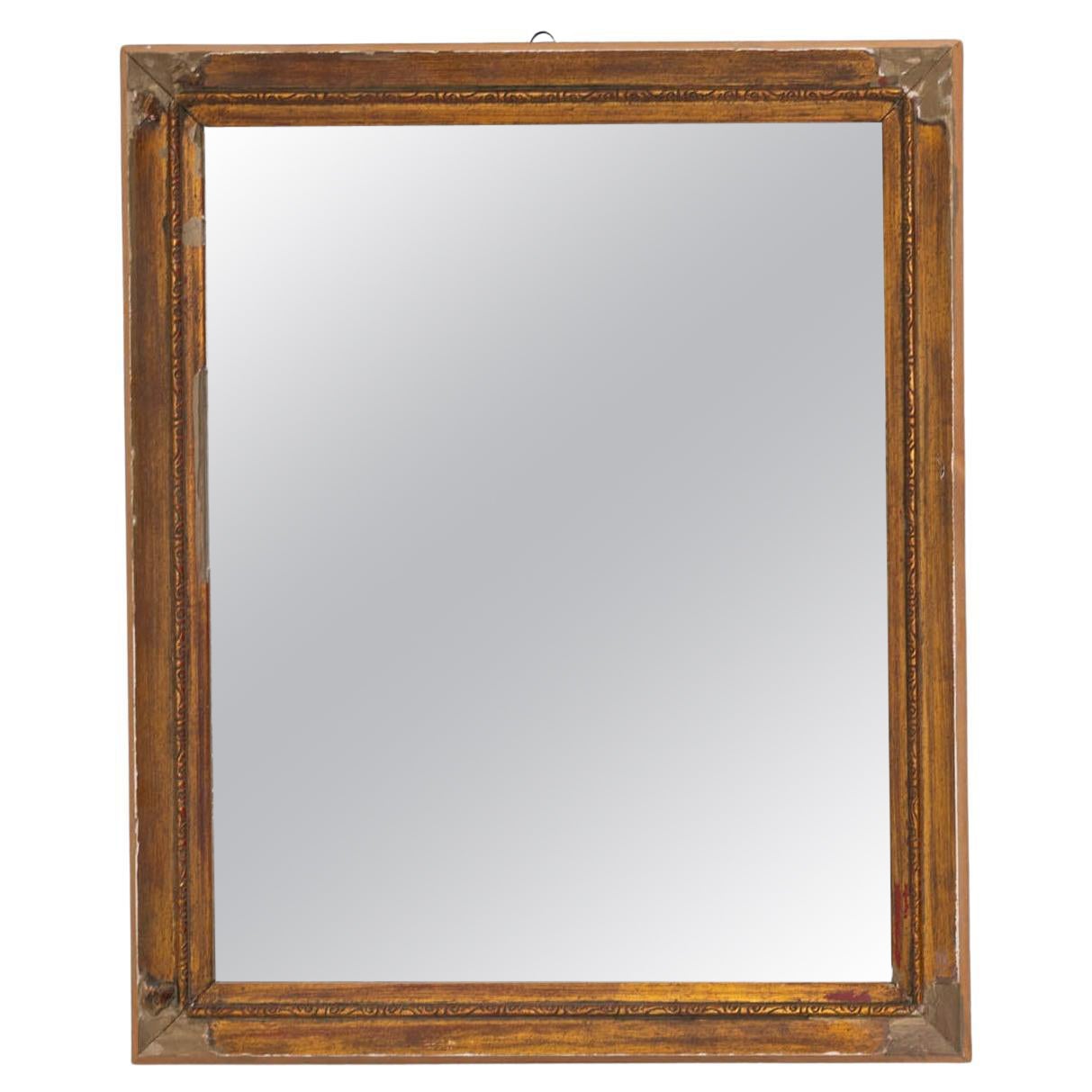 Early 20th Century French Gilded Wooden Mirror For Sale