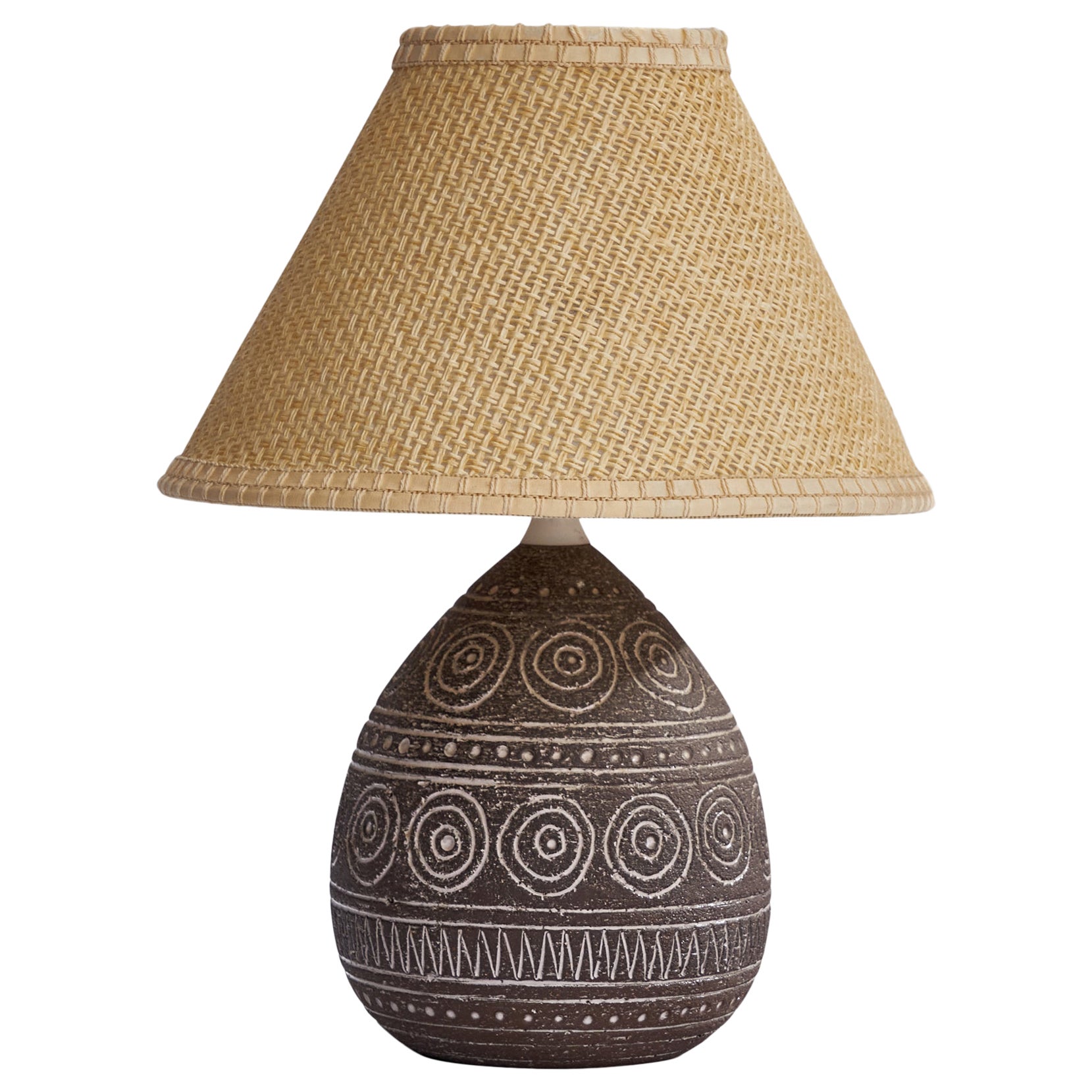Elsi Bourelius, Lampada da tavolo, Ceramica, Fabrice, Svezia, anni '70 in vendita