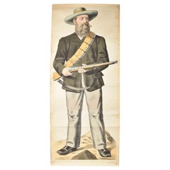 Antique American Soldier in Regalia: A Turn-of-the-Century Chromolithographic Portrait