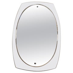 Mirror0 with glass frame 1980s