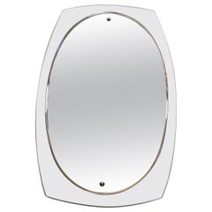 Specchi0 con cornice in vetro anni 80