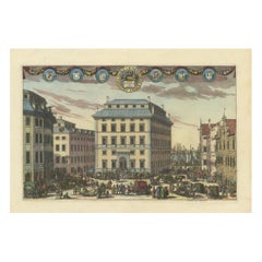 Auf Wohlstand setzen: Södra Bancohuset in Stockholm auf einem Swidde-Stich von 1691