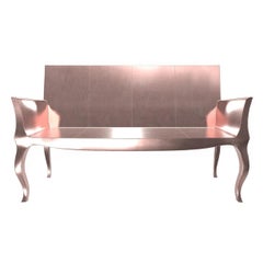 Louise Settee Art-Déco- Canapes aus glattem Kupfer von Paul Mathieu für S Odegard, Louise Settee