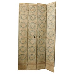 Used 4-leaf door in richly painted wood, from Venice, Italy
