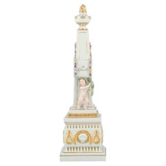 Royal Copenhagen, Flora Danica. Antique porcelain obelisk for table decoration.