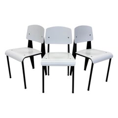 Standard-Stühle von Jean Prouve für Vitra – Dreier-Set Stühle