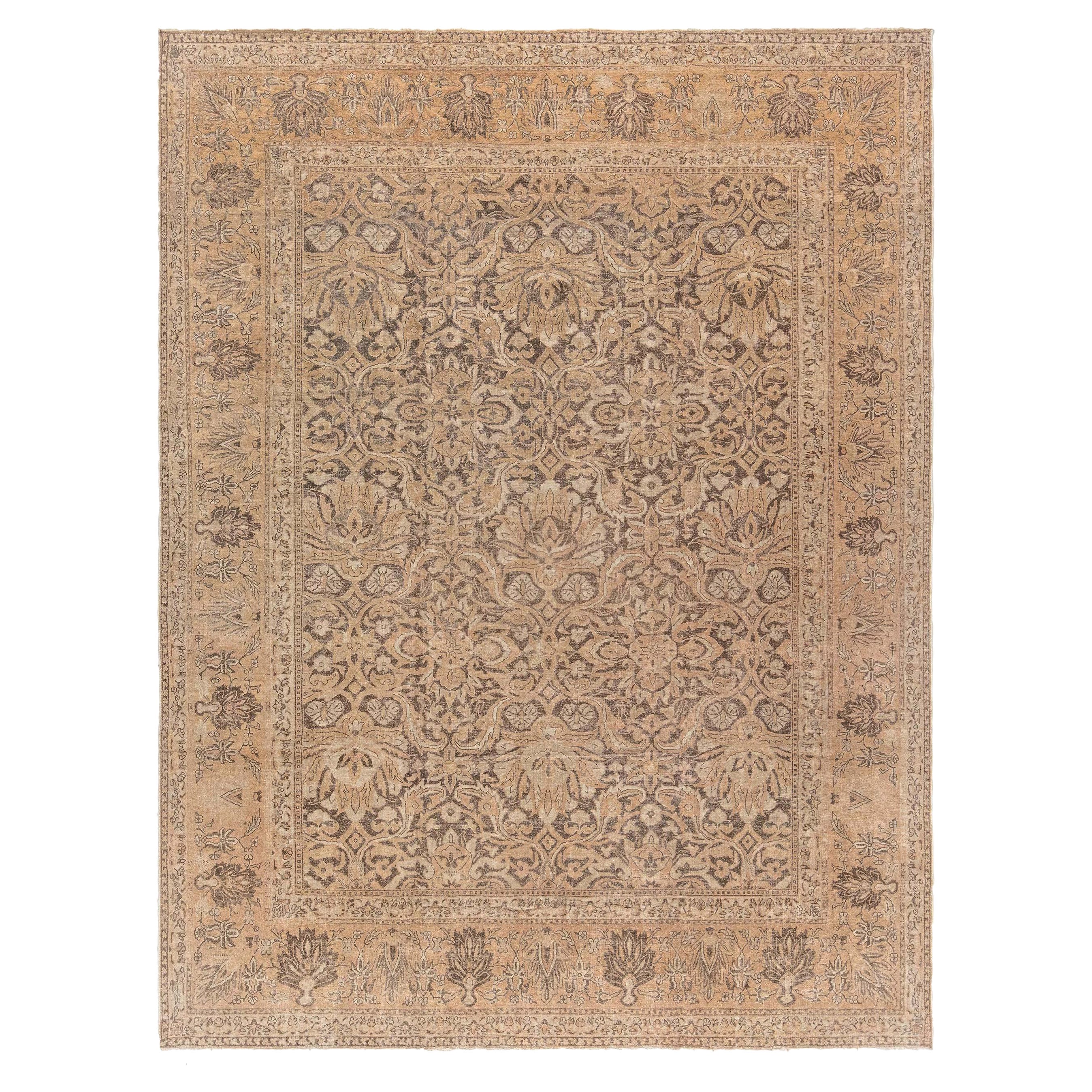 Authentic Indian Amritsar Handmade Wool Rug For Sale