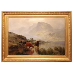 Used "Children of the Mist" Oil Painting by Henry R Hall