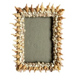 Standing Wooden Sea Shell Encrusted Photo Frame for 4" x 6" Photo
