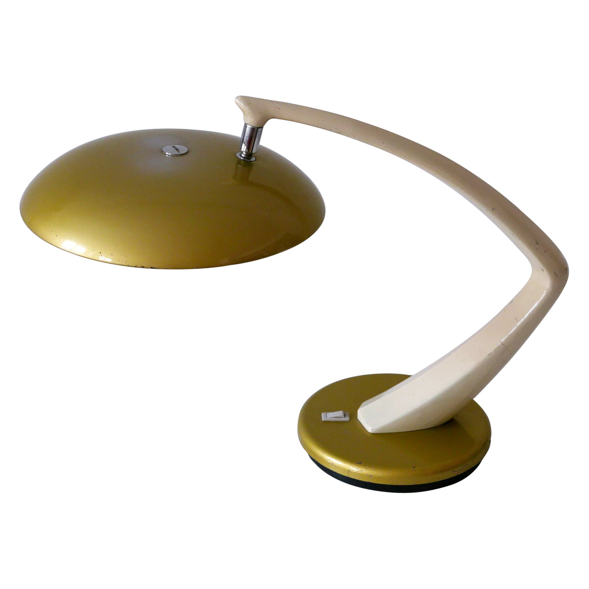 Moderne Schreibtisch- oder Tischlampe aus der Mitte des Jahrhunderts „Boomerang 64“ von Fase Spain 1960er Jahre
