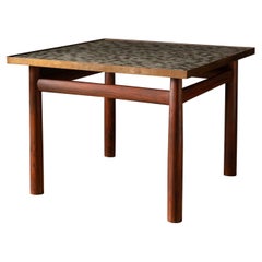 Edward Wormley Rosewood Occasional Table for Dunbar with Murano Glass Tile Top