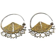 Antique Turkoman gilded Earrings