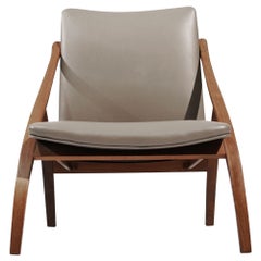 Sculptural Bent Teak Lounge Chair, Sweden, C. 1950s