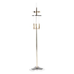 Vintage Brass and Acrylic Floor Lamp