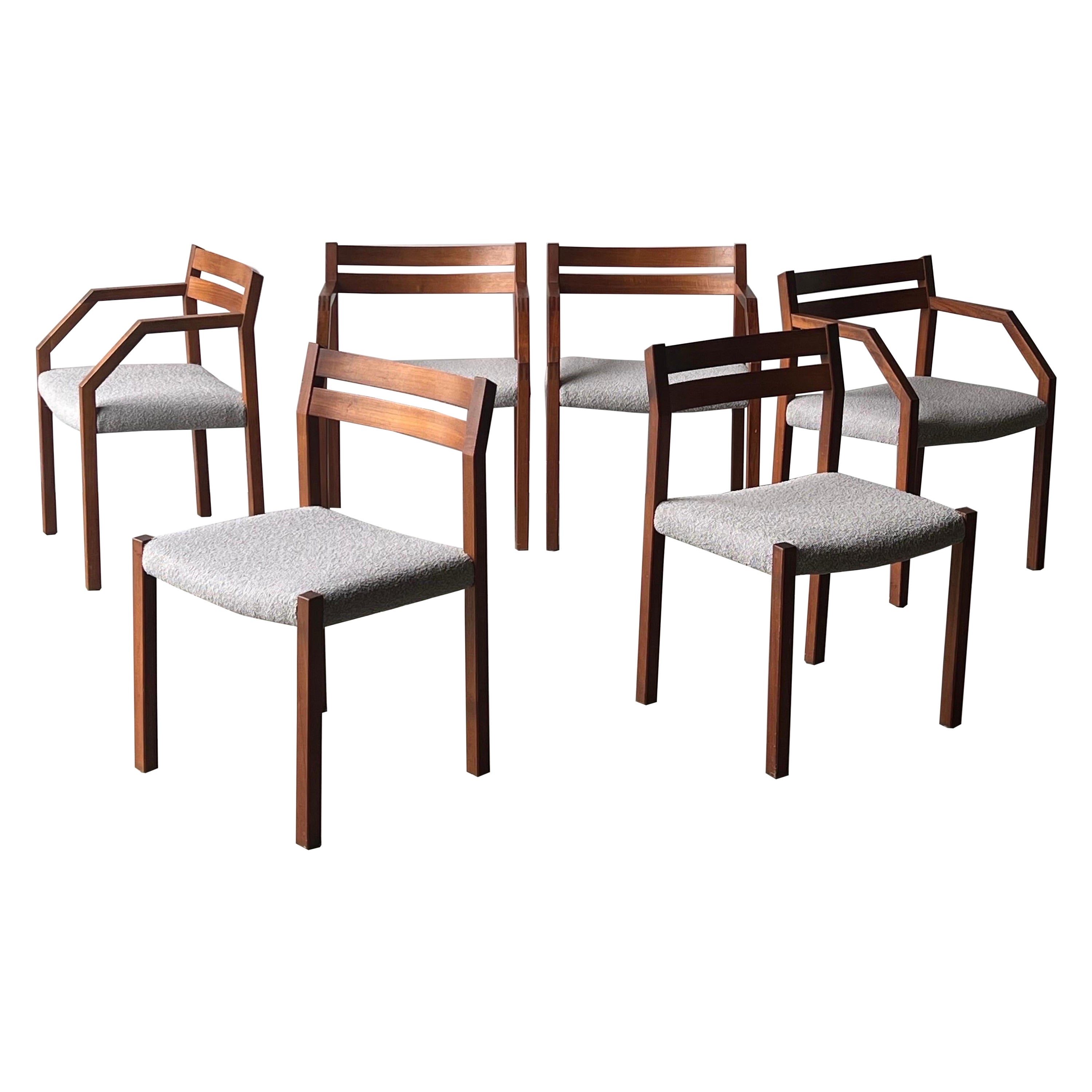 Mid-Century Model 401 Dining Chairs by J.L. Moller - Set of Six For Sale