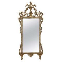Antique 19th c. Italian Giltwood Mirror with Original Mirror Plate