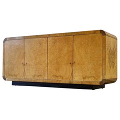 Retro Burl Wood Credenza - Henredon Scene Two - Organic Modern Cabinet