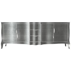 Louise Credenza Librerías Art Decó en Mid. Bronce blanco martillado de Paul Mathieu