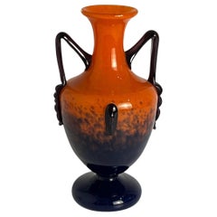 Vintage Art Deco Glass Vase by Charles Schneider