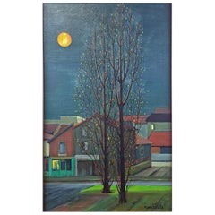 Pierre FILLETTE (1926-2003) "les premieres feuilles" olio su tela, firmato