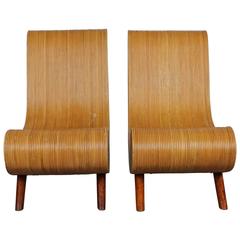 Unique Pair of Mid-Century Modern Bamboo Chairs