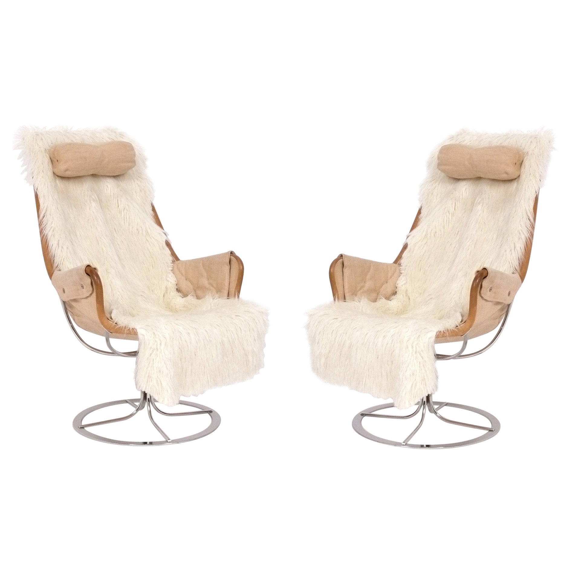 Pair of Bruno Mathsson "Jetson" Lounge Chairs