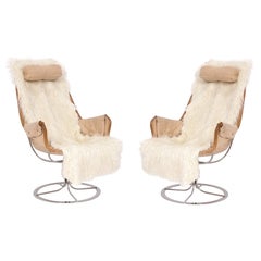 Pair of Bruno Mathsson "Jetson" Lounge Chairs