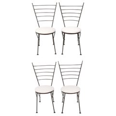 Set of Four Sculptural Dining Chairs in the Manner of Diego Giacometti