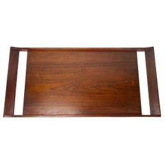 Vassoio monumentale danese in teak di grandi dimensioni della metà del secolo scorso