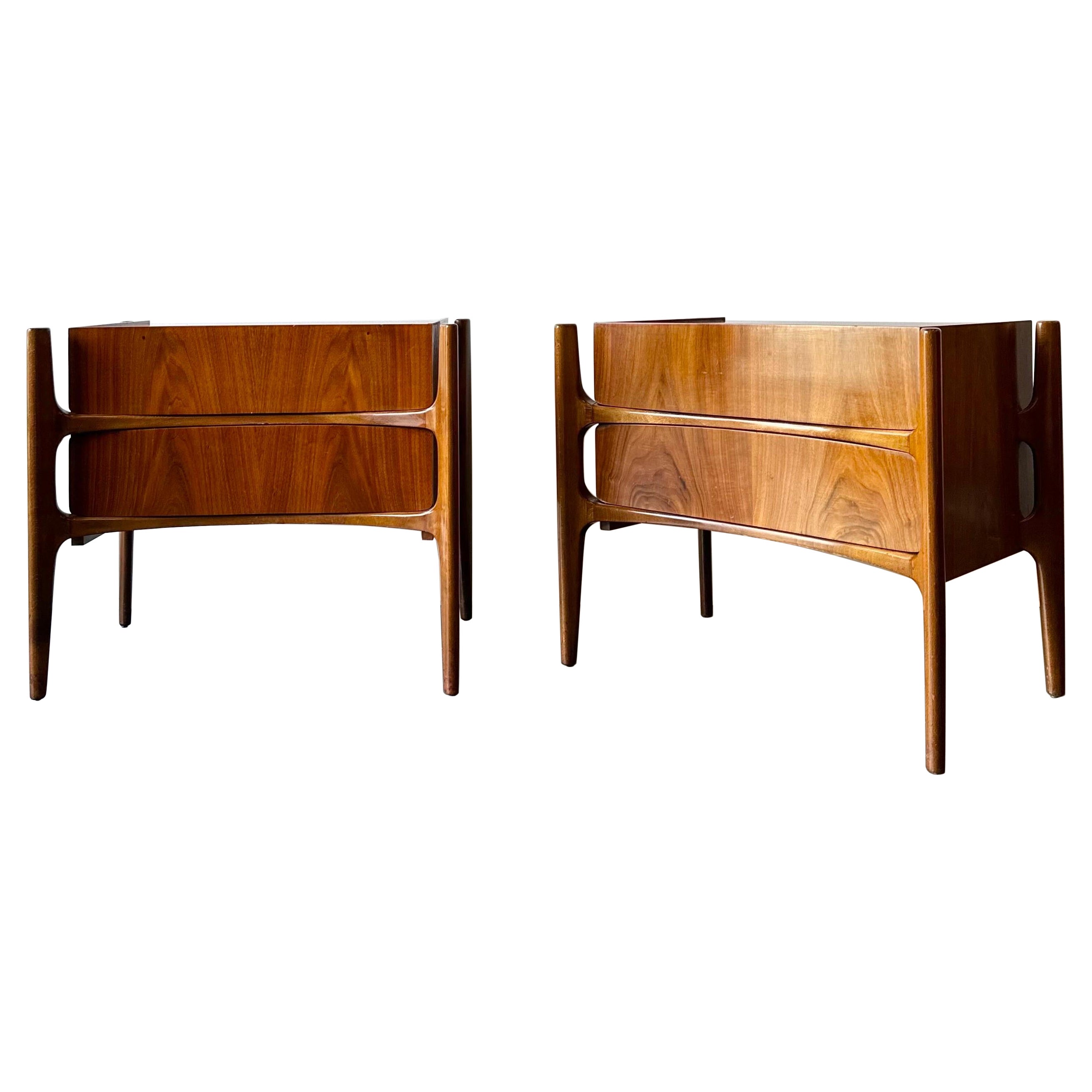 Exoskeleton Nightstands by William Hinn circa 1960 For Sale