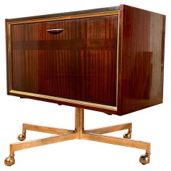 Midcentury Modern Rosewood and Maple Formica, Drinks Cabinet c.1970's French
