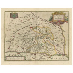 Antique The Principality of Dombes: A 17th-Century Cartographic Jewel by Jan Jansson