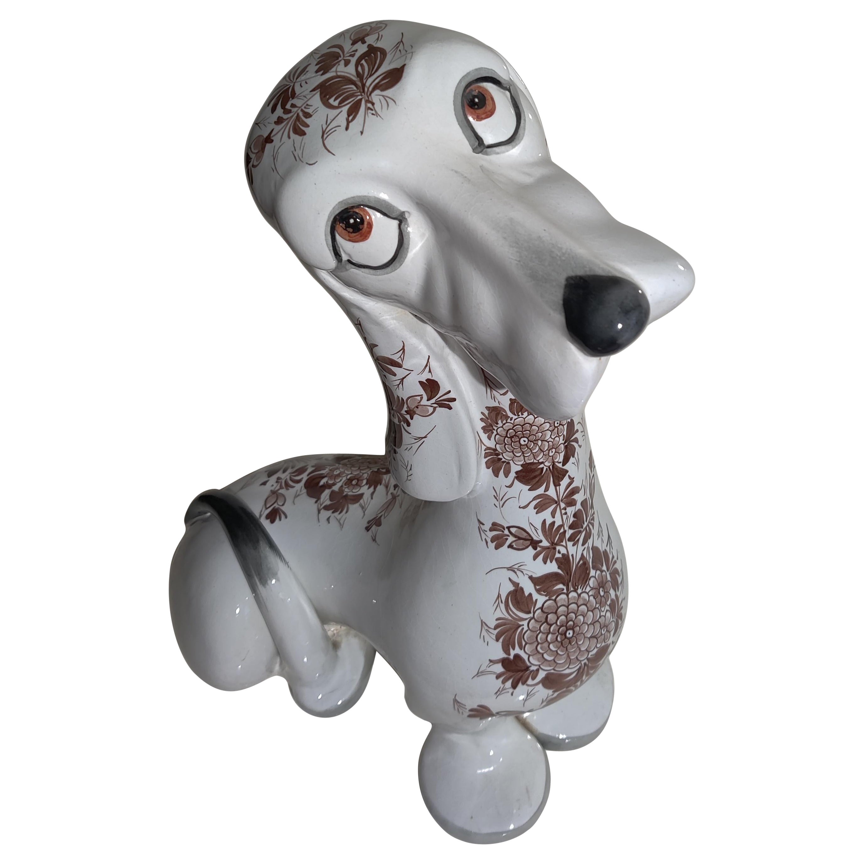 Italian Hand-Painted Life-size Dog For Sale