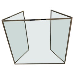 Danny Alessandro Chrome & Glass Fireplace Screen