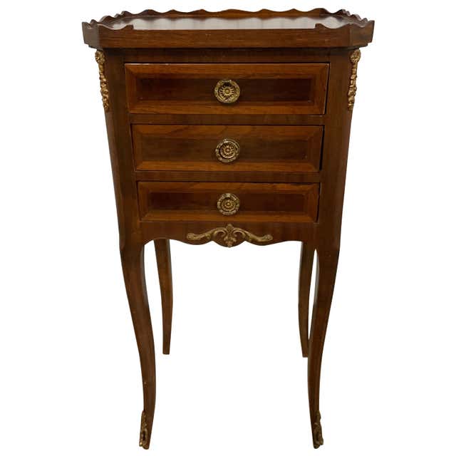 Louis XV Style Painted Side Table with Pull Out Sides For Sale at 1stDibs
