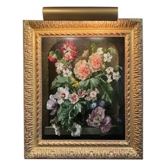 Pintura al óleo de mediados del siglo XX de Flores en jarrón de Gerald Cooper