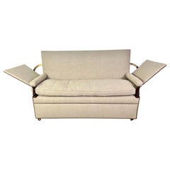 Knole Settee, Early 20th century, English Baroque in Belgium Linen