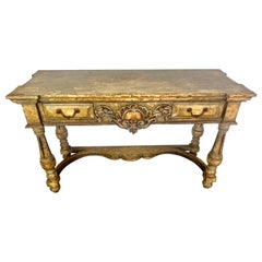 Console dipinta in stile spagnolo con due cassetti - XX secolo