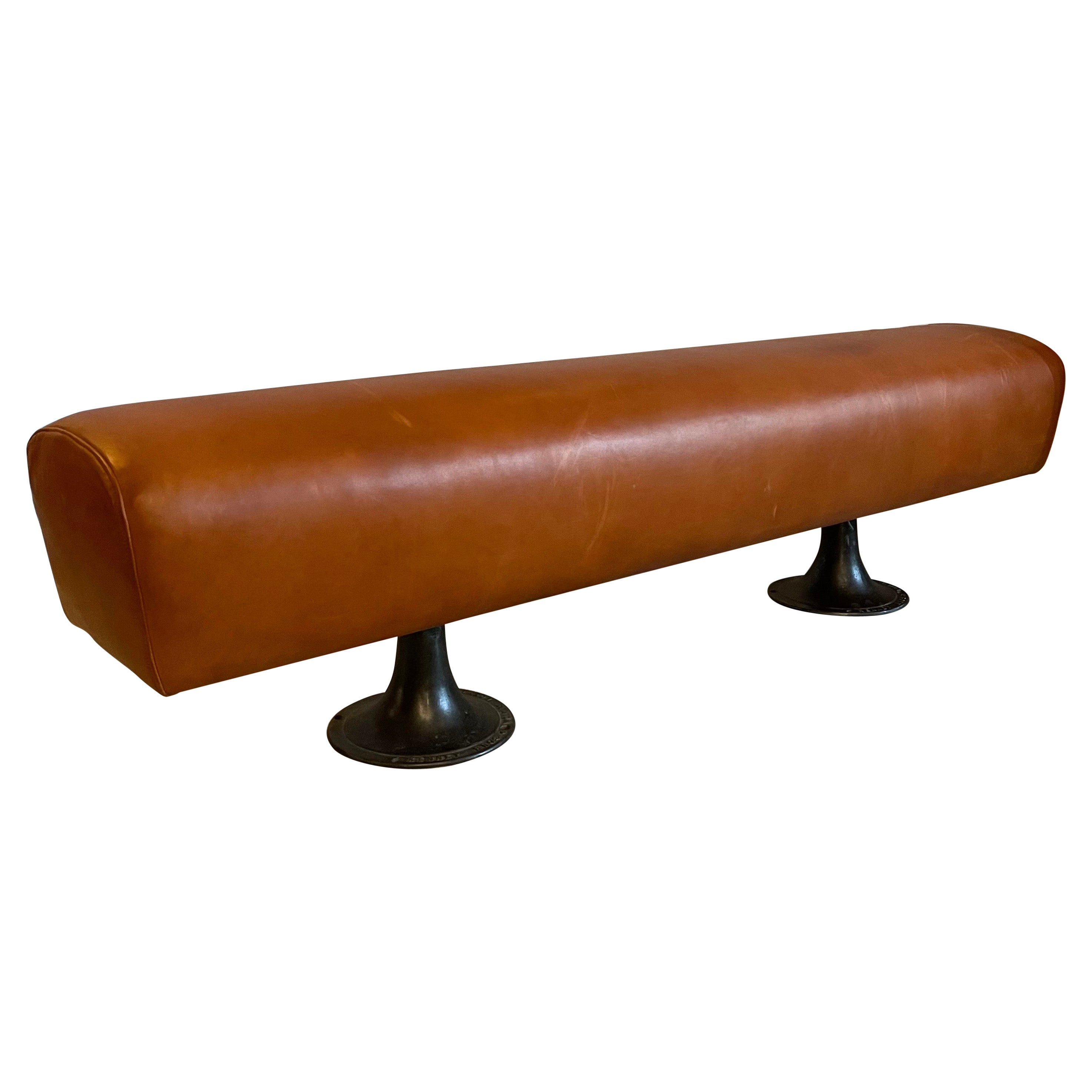 Industrial Custom Leather Pommel Horse Bench