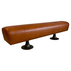 Retro Industrial Custom Leather Pommel Horse Bench