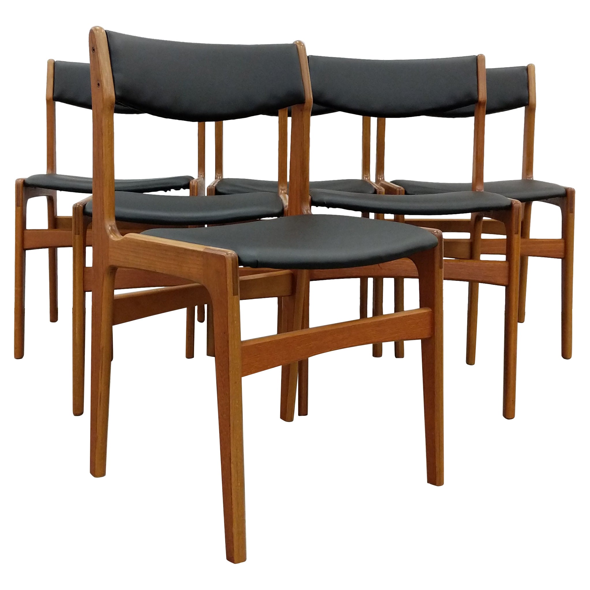 Set of 6 Vintage Danish Modern Dining Chairs For Sale at 1stDibs