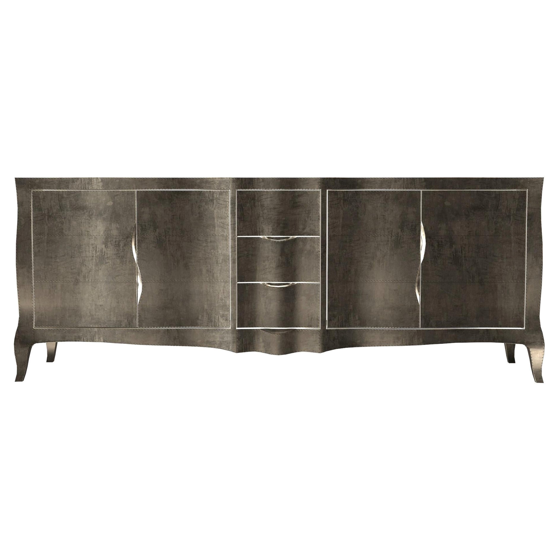 Louise Credenza Art Deco Bookcases in Smooth Antique Bronze by Paul Mathieu
