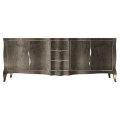 Louise Credenza Art-Déco-Bücherregale aus glatter antiker Bronze von Paul Mathieu