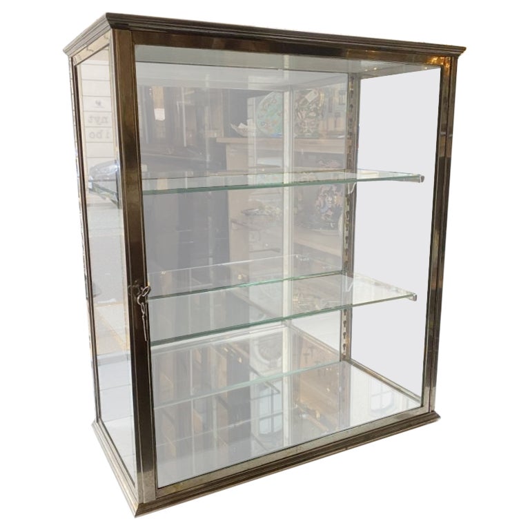 Chrome Wall or Table Display Cabinet, France early 1900 For Sale
