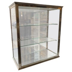 Antique Chrome Wall or Table Display Cabinet, France early 1900