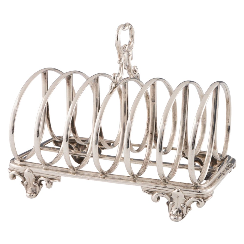 Toastständer aus Sterlingsilber London 1852 im Angebot