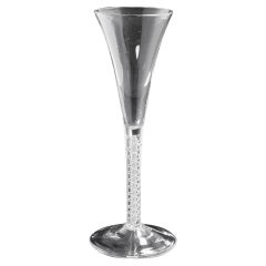 Mixed Twist Georgian Glass Flute c1760