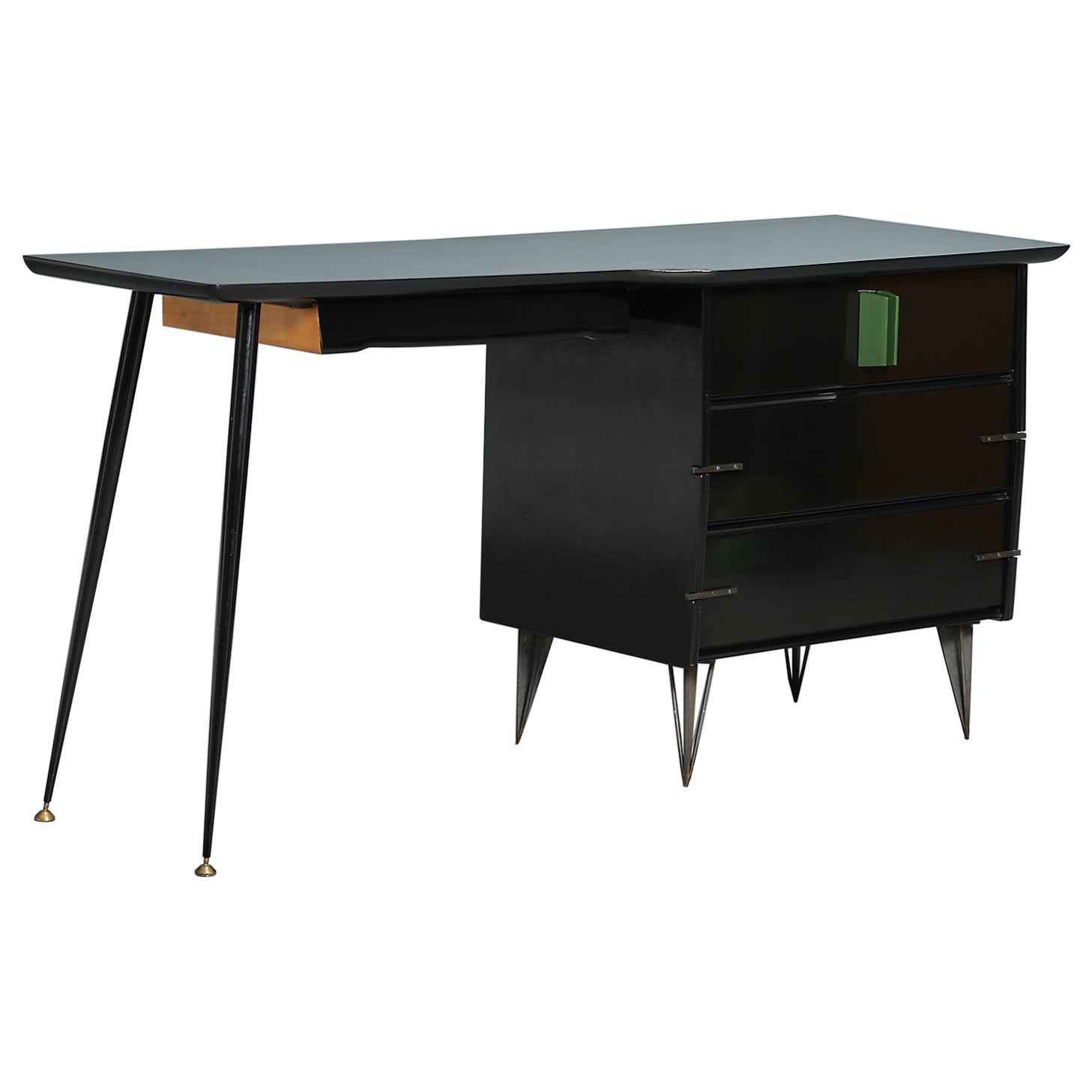 Exquisiter neu gestalteter Schreibtisch aus den 1950er Jahren von RETRO4M im Angebot